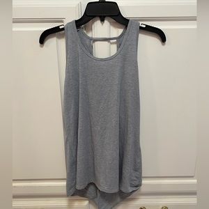 Athleta Essence Gray Tie Tank Top Athletic Shirt Women’s Size Small